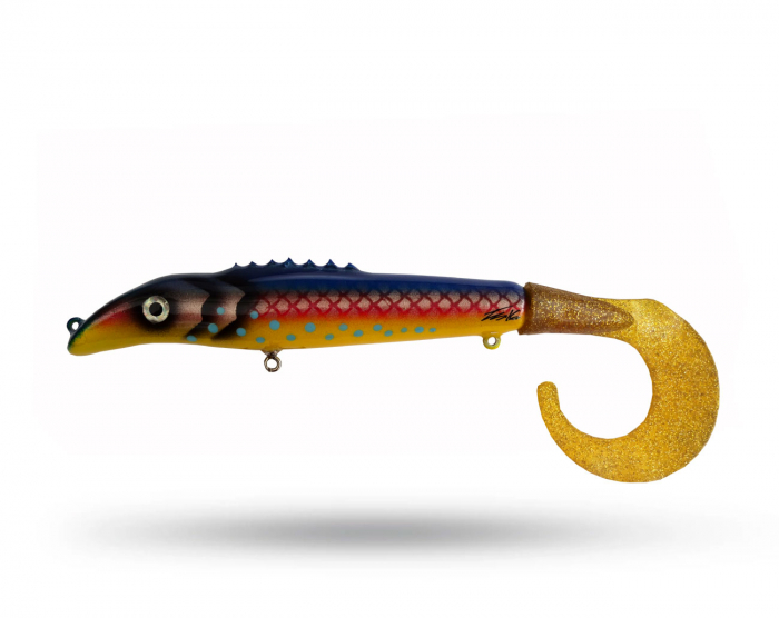 TS Lures Beaktail Magnum - Crazy Parrot i gruppen Fiskedrag / Gäddwobbler hos Örebro Fiske & Outdoor AB (TS Beaktail Magnum Parrot)